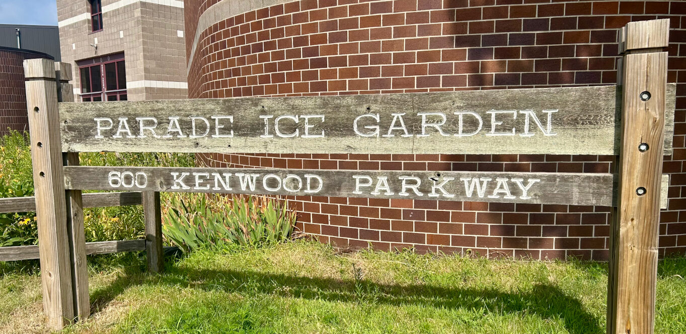 parade-sign parade ice garden sign